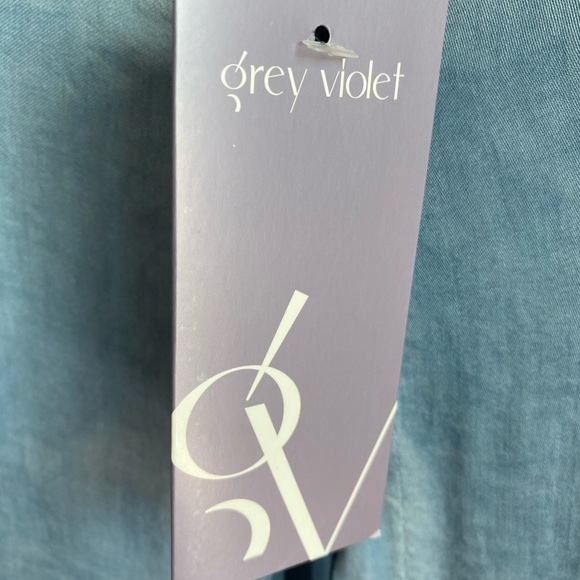 Grey‎ Violet Chambray Blue Top - Picture 4 of 5